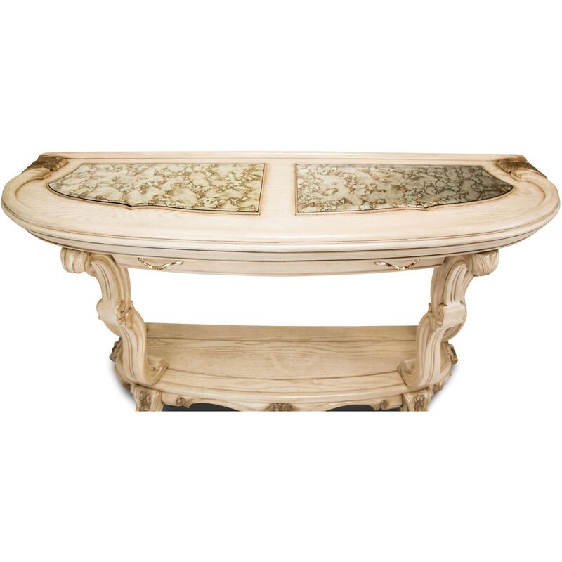 Michael Amini Platine de Royale Console Table - Champagne
