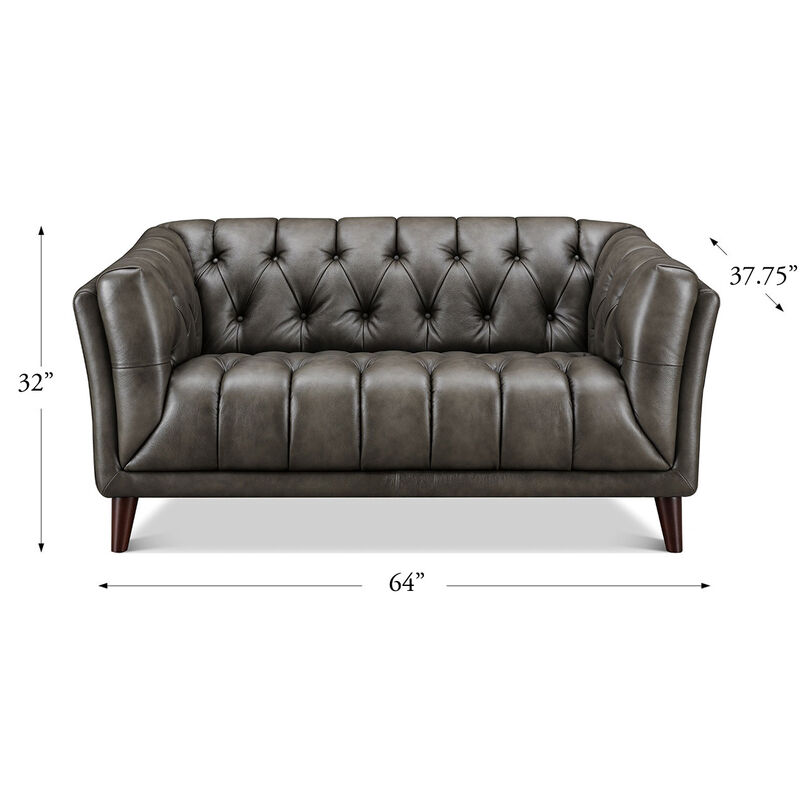 Targa Top Grain Leather Loveseat