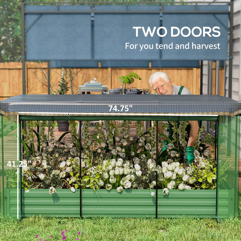 Hivvago Elevated Garden Bed with Protective Shade image number 5