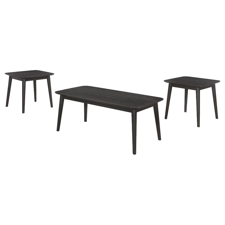 Coaster Radley 3-piece Rectangular Coffee Table Set Black