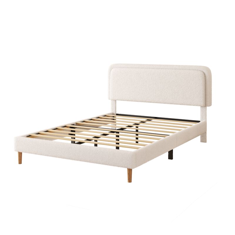 Sarick Plush Upholstered Platform Bed image number 0