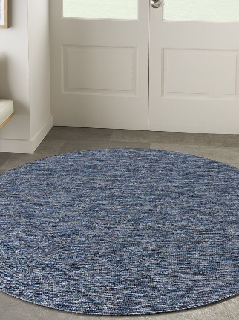 Washable Solutions WSL01 Navy/Blue 8' x Round Rug