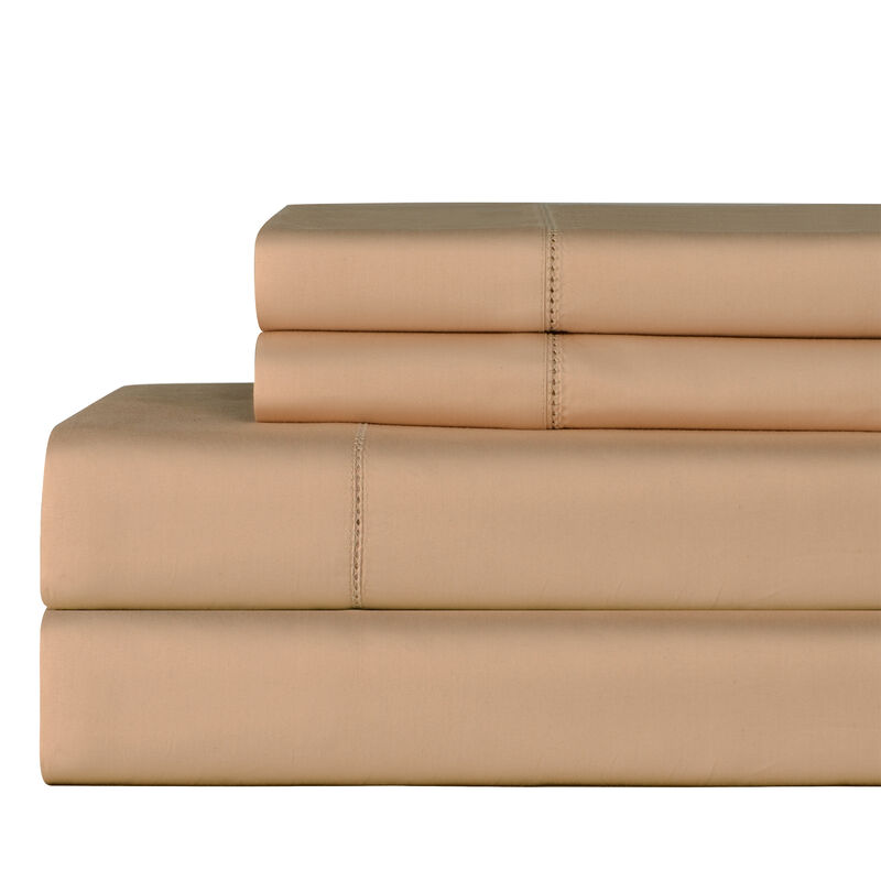 Pointehaven 610 Thread Count 100% Long Staple Cotton Hem Stitch 4 pc Sheet Set.