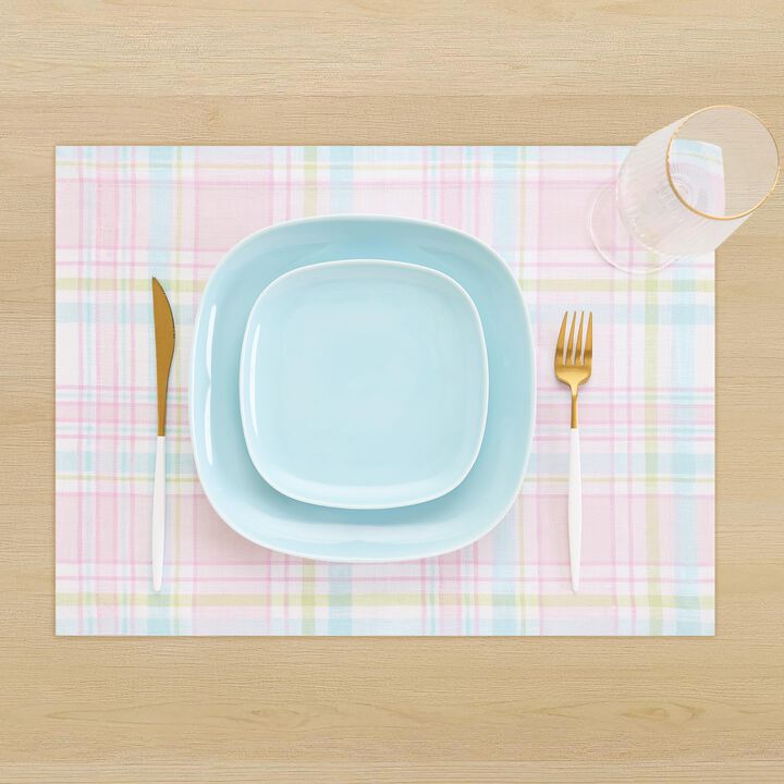 Linen Table Runner - Palm Beach Plaid