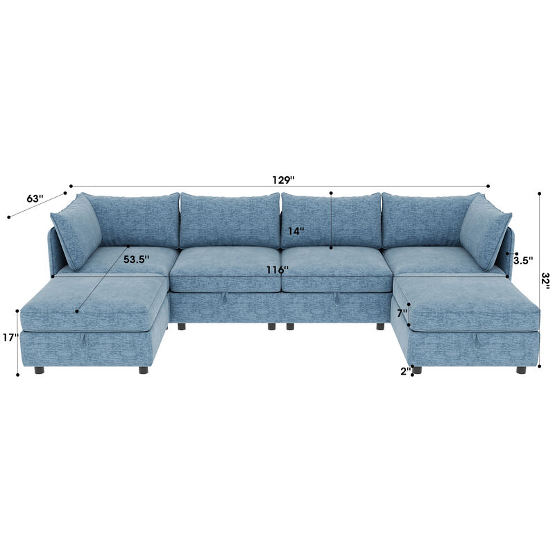 Vepwaf Modular Sectional Sofa image number 9
