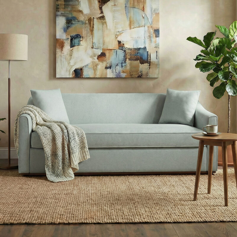 Modern 3-Seater Chenille Sofa image number 1