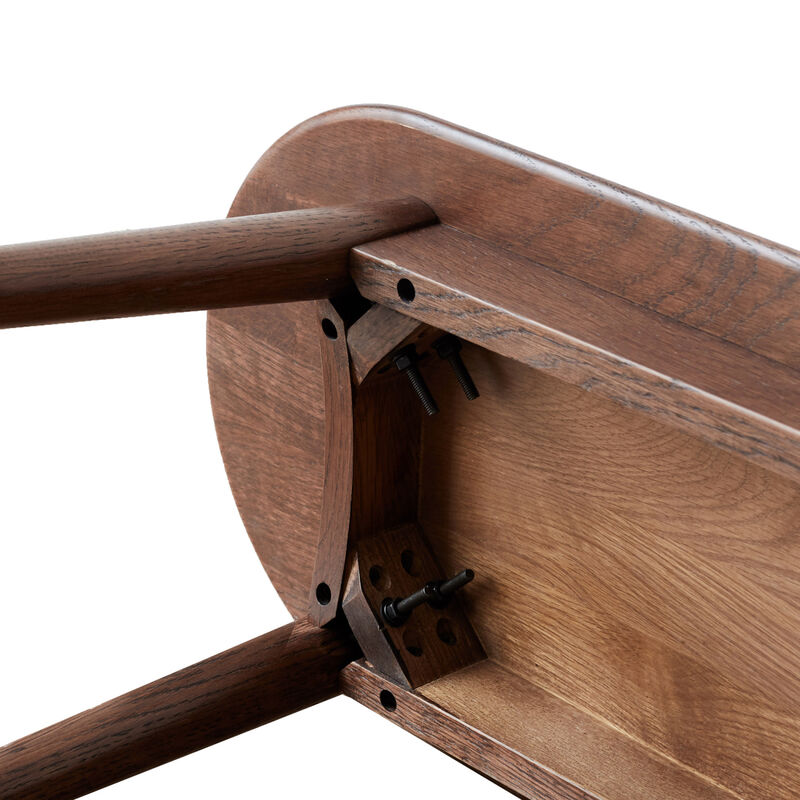Streamdale Natural Oak Wood Dining Bench Bed Bench For Dining Room, Bedroom image number 2