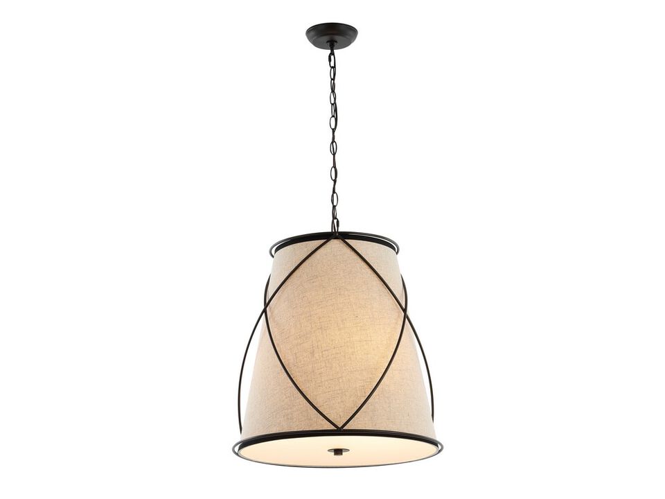 Milo 3-Light Rustic Farmhouse Iron LED Pendant