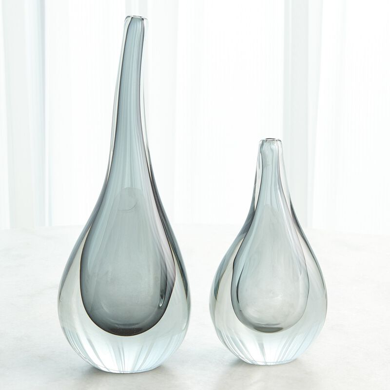 Stretched Neck Vase-Grey Large