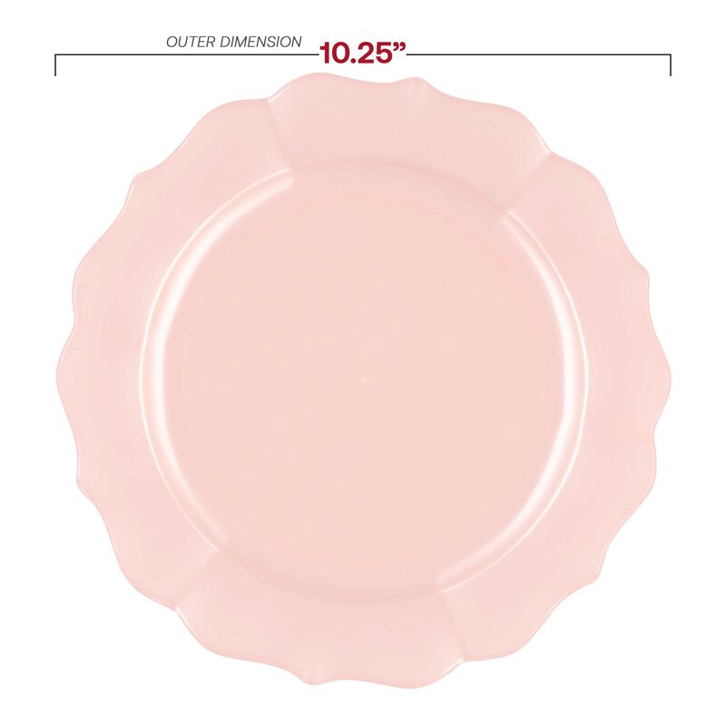 Pearl Pink Round Lotus Plastic Dinnerware Value Set (120 Sets) image number 2