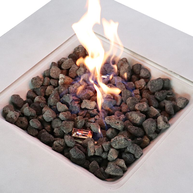 Mondawe Fiber Reinforced Concrete Propane Outdoor Fire Pit Table