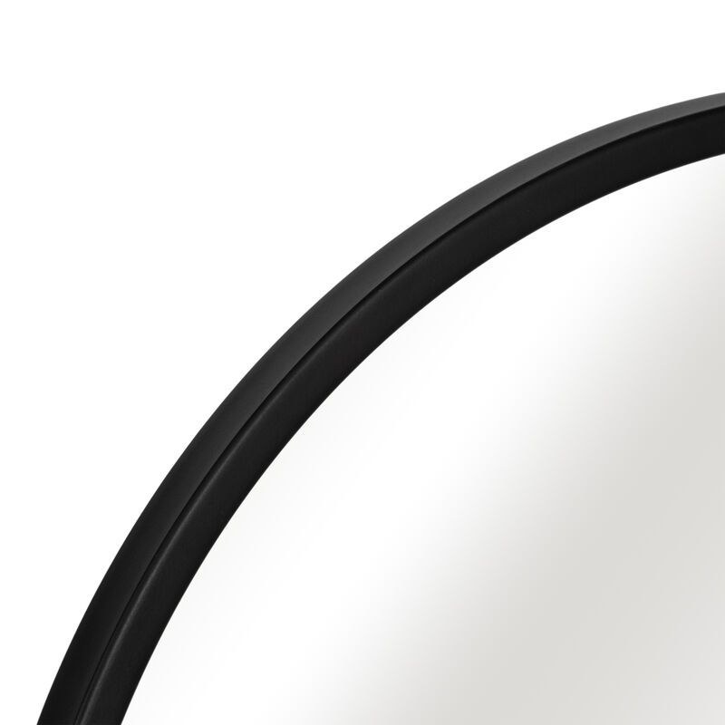 Metal, 20x40 Capsule Mirror, Black image number 3