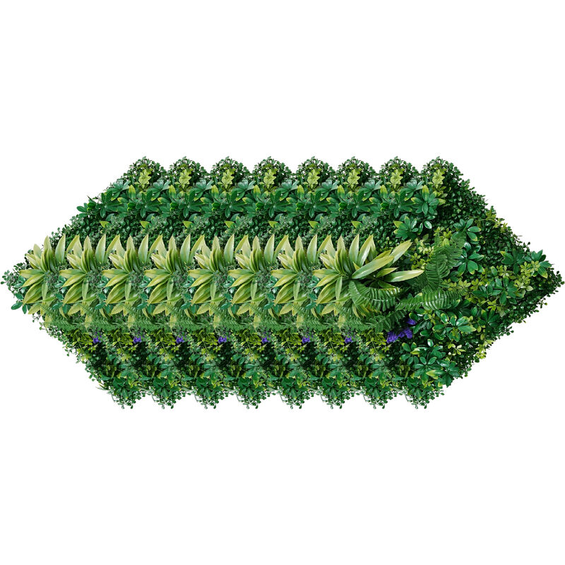 Boxwood Artificial Hedge Panels 8 Pack, Decorative Green Wall Backdrop for Garden & Patio image number 0