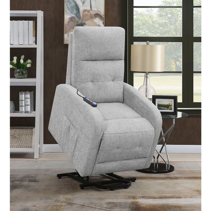 Coaster Co. of America Howie Upholstered Power Lift Massage Chair Grey image number 5