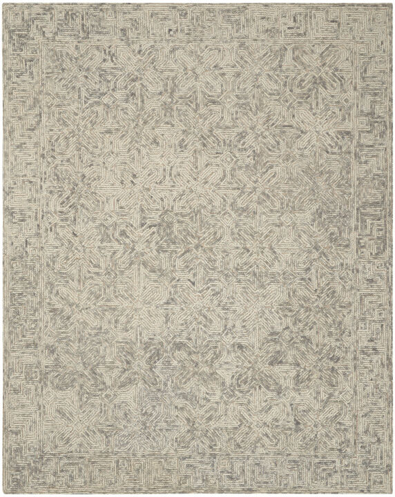 HomeRoots Wool Abstract Geometric Area Rug