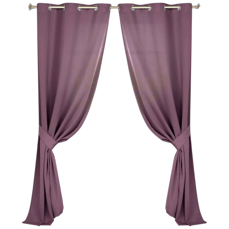 Set of 2 Classic Modern Room Darkening Blackout Curtains image number 0