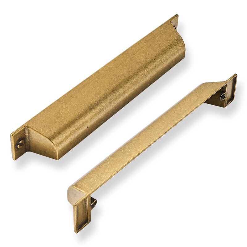 ZAUYX 5 Pack 7 Inch Center to Center Antique Brass Cabinet Cup Pulls Vintage Drawer Pulls Kitchen Hardware Aged Bronze Channing