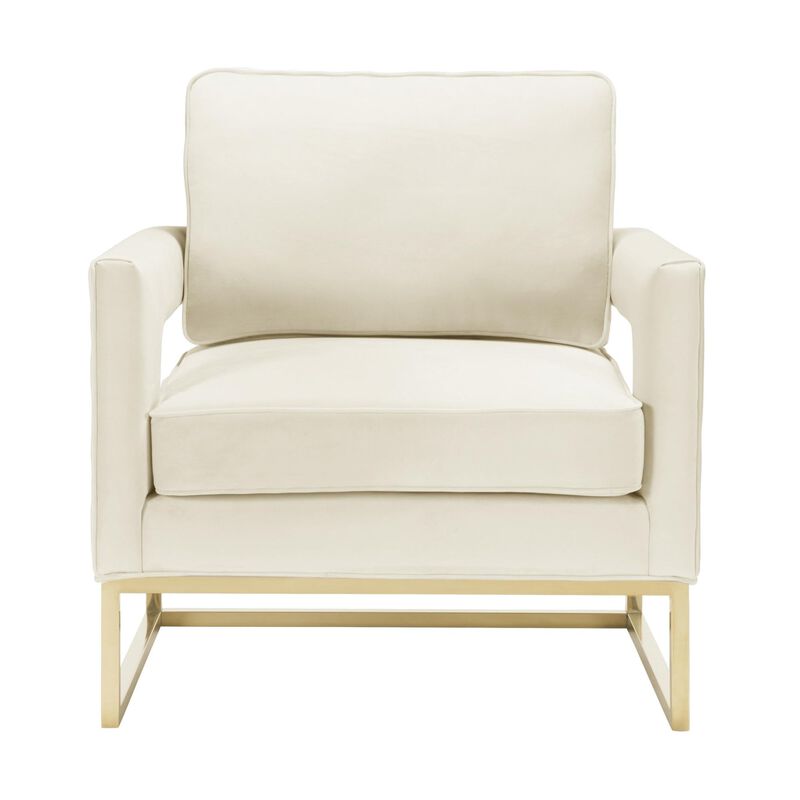 Casafoyer Avery Cream Velvet Chair image number 2