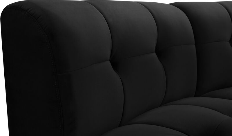Meridian Furniture Limitless Black Velvet 2pc. Modular Sectional