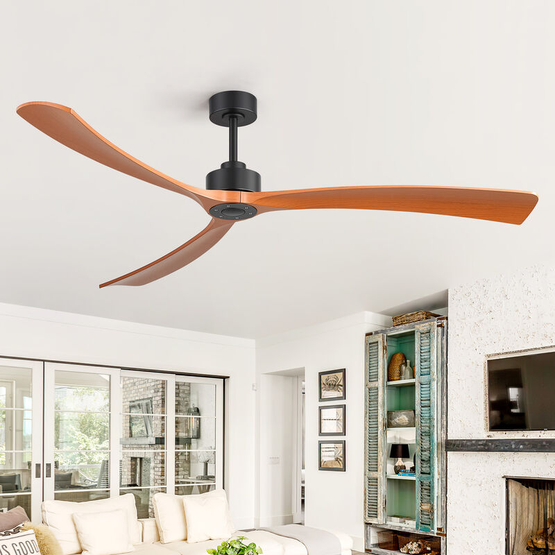 Breezary 72" Ceiling Fan No Light, 3 ABS Blades, DC Motor, 6 Speeds, Remote Control, Reversible image number 8