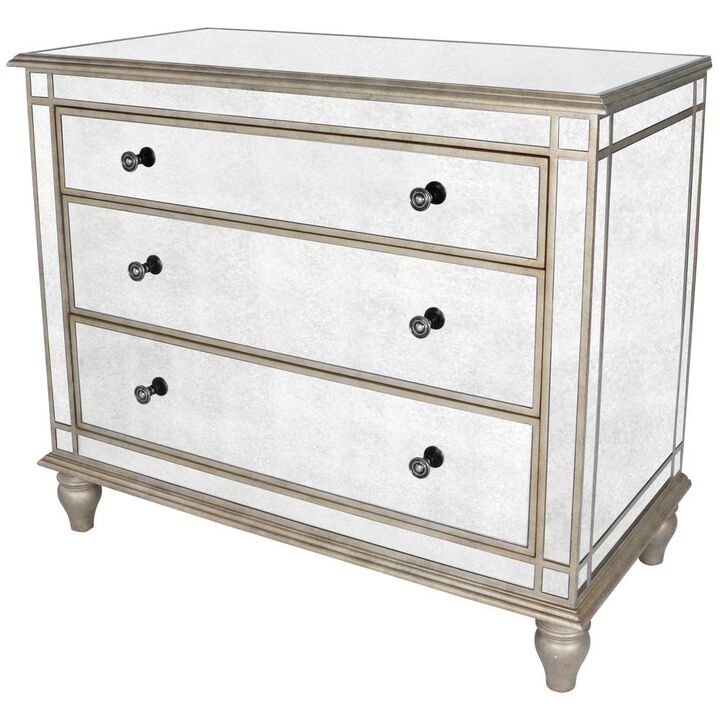 Butler Specialty Laflin Mirrored Console Chest, Silver