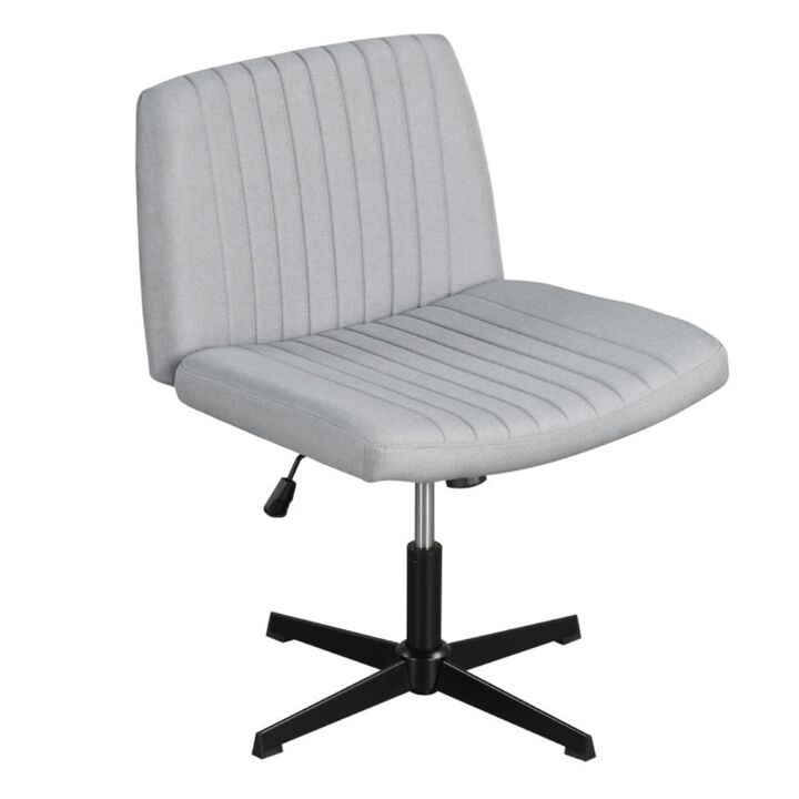Hivvago Criss Cross-Legged Swivel Desk Chairs No Wheels