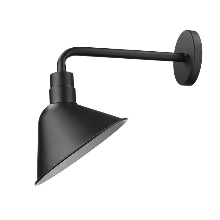 Hivvago Fuller 1-Light Matte Black Wall Light