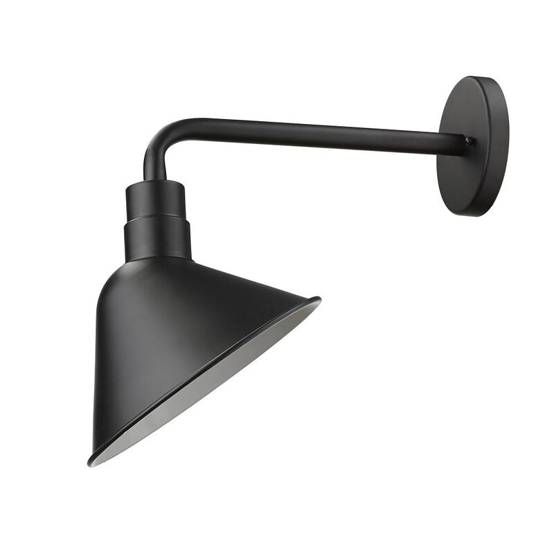 Hivvago Fuller 1-Light Matte Black Wall Light
