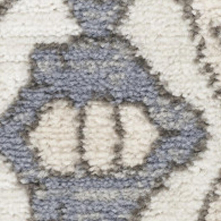 HomeRoots Medallion Power Loom Distressed Area Rug