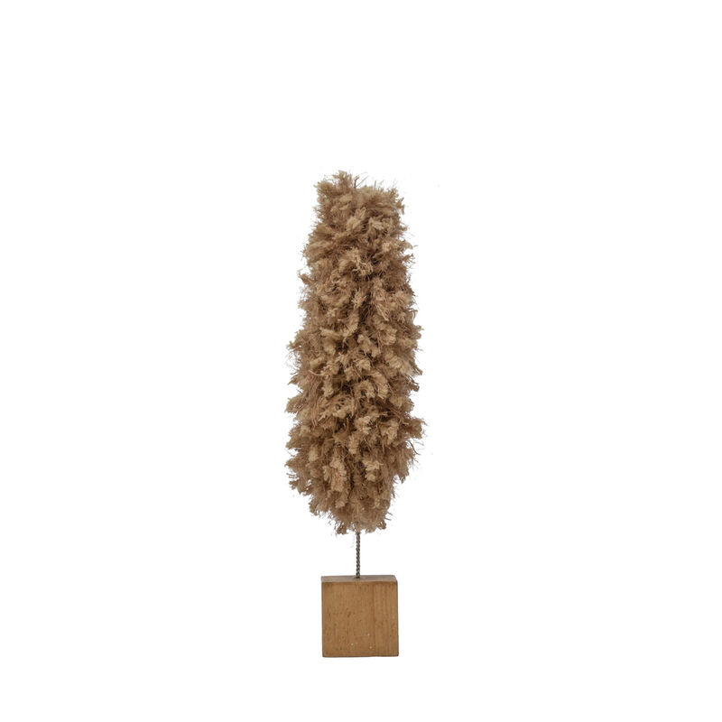 Fabric Yarn Tree with Wood Base, Tan image number 0