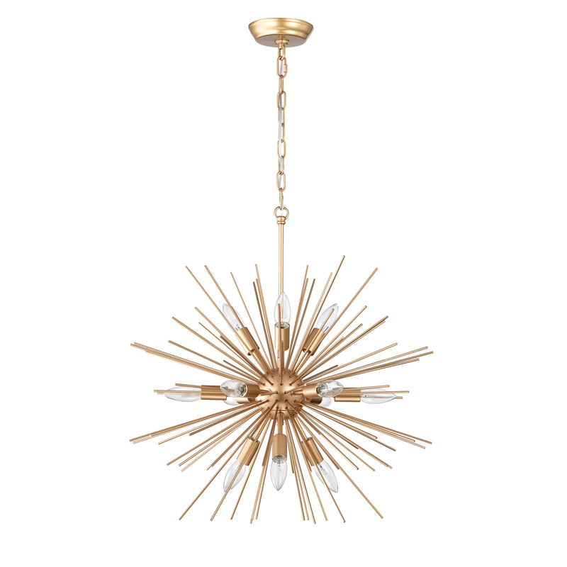 Aika Shiny Bronze 12-light Shiny Bronze Sputnik Sphere Chandelier image number 9