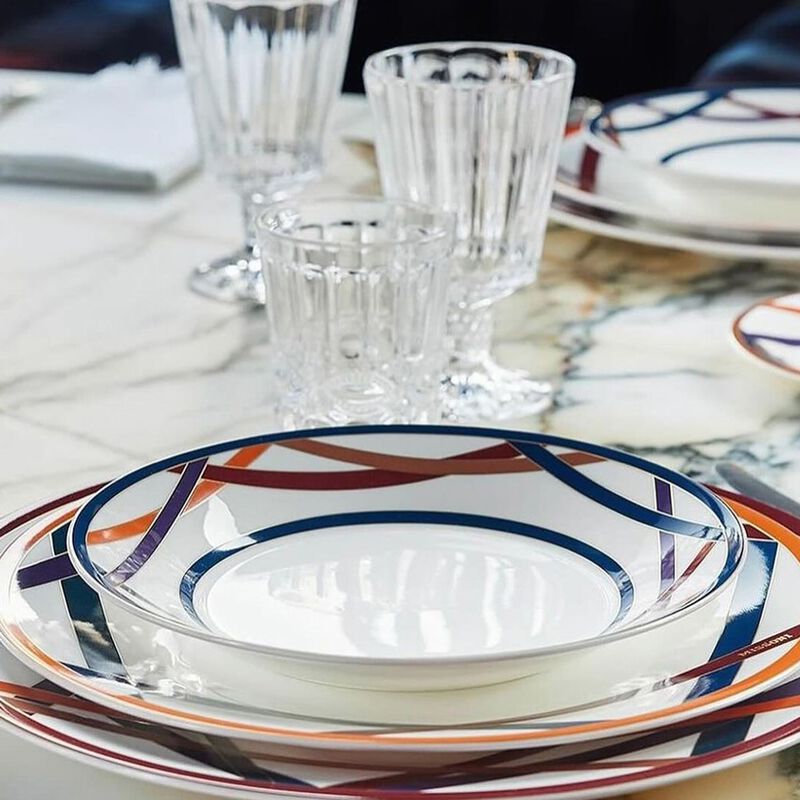 Soup Plates NASTRI MULTICOLOR Set of 2, diam. 8.66" image number 2