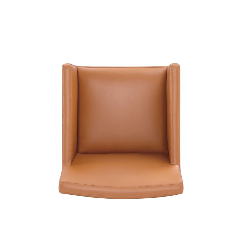 Anna Square Dining Arm Chair in Brown