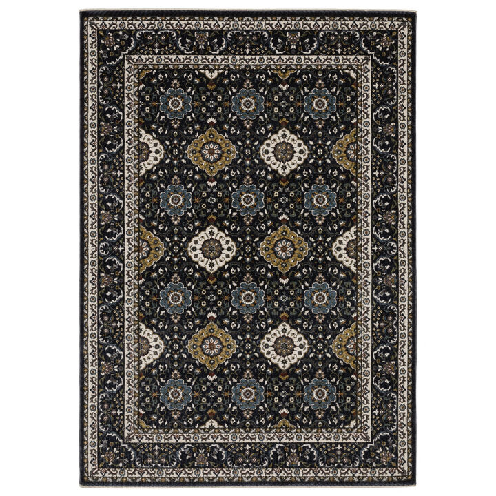 HomeRoots Medallion Runner Rug With Fringe