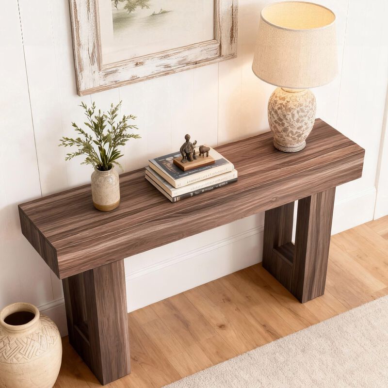Farmhouse Console Table for Behind Sofa and Entryway Use image number 1