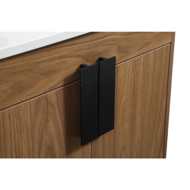 Elegant Kitchen and Bath 24 inch Single bathroom vanity in walnut brown