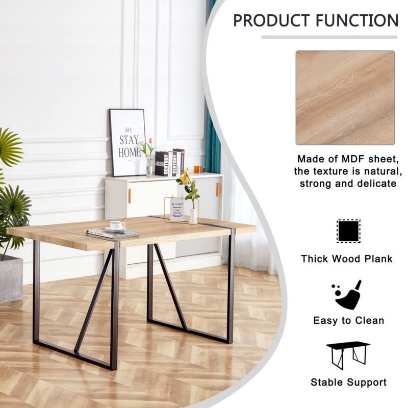 Dwifix Industrial Rectangular Dining Table image number 4