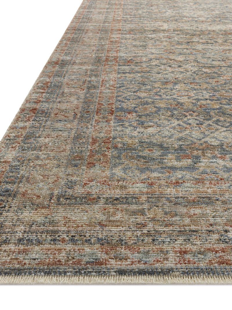 Heritage HER-12 Blue / Rust 18" x 18" Sample Rug by Patent Pending