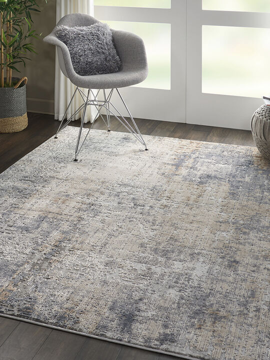 Rustic Textures RUS01 Gray/Beige 9'3" x 12'9" Rug