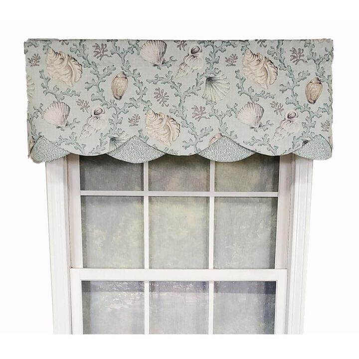RLF Home Luxurious Modern Design Classic Windamar Petticoat Style Window Valance 50" x 15" Mediterranean