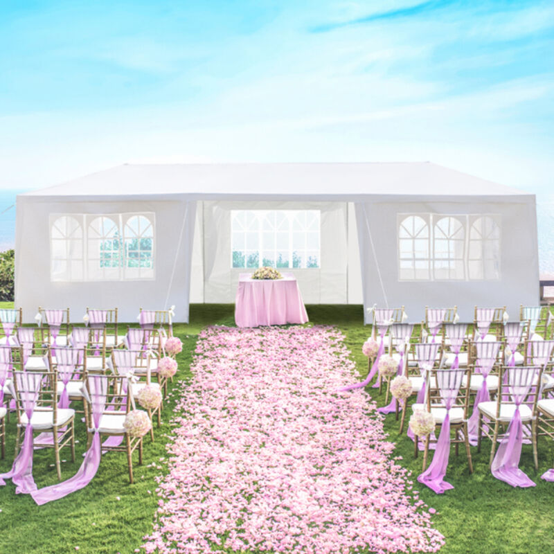 Iron Frame 7-Sided Pergola with PE Cloth and Spiral Pipe Structure