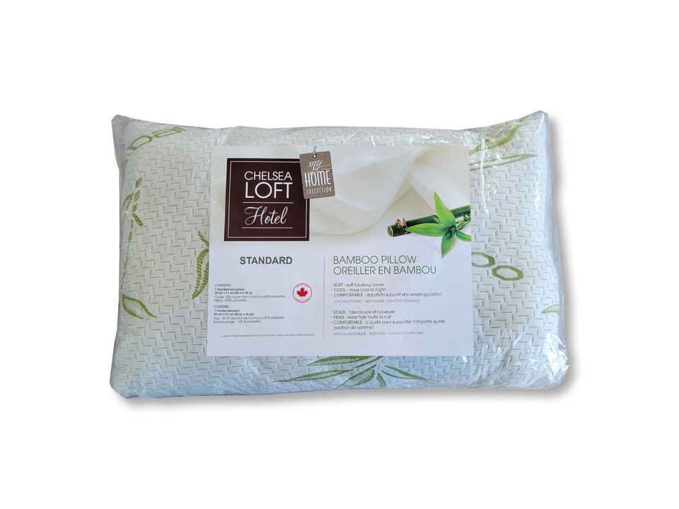 Cotton House - Bamboo Pillow, Hypoallergenic, Standard Size