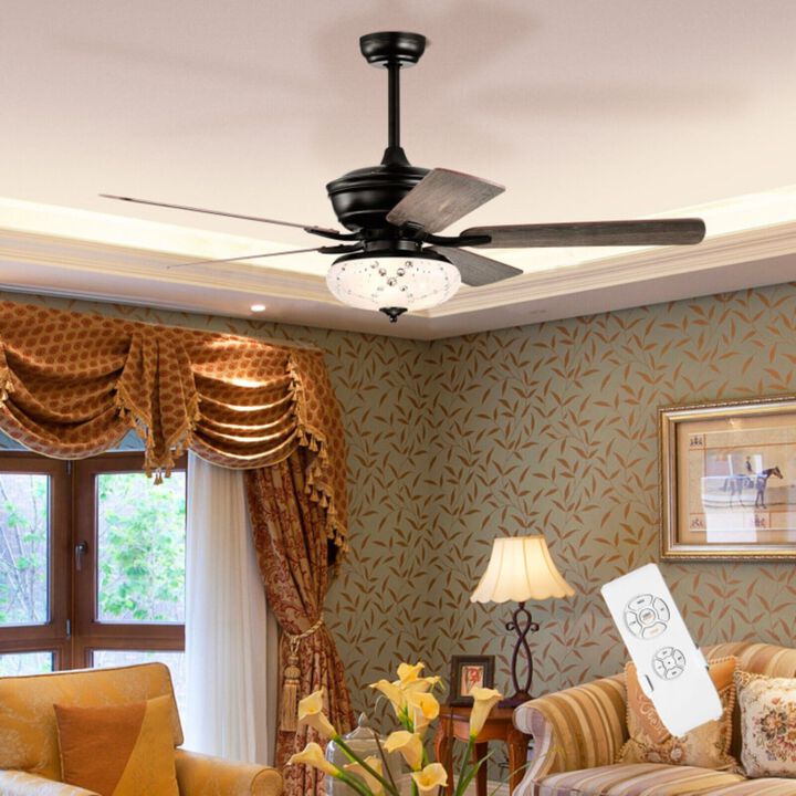 Ceiling Fan with 3 Wind Speeds and 5 Reversible Blades