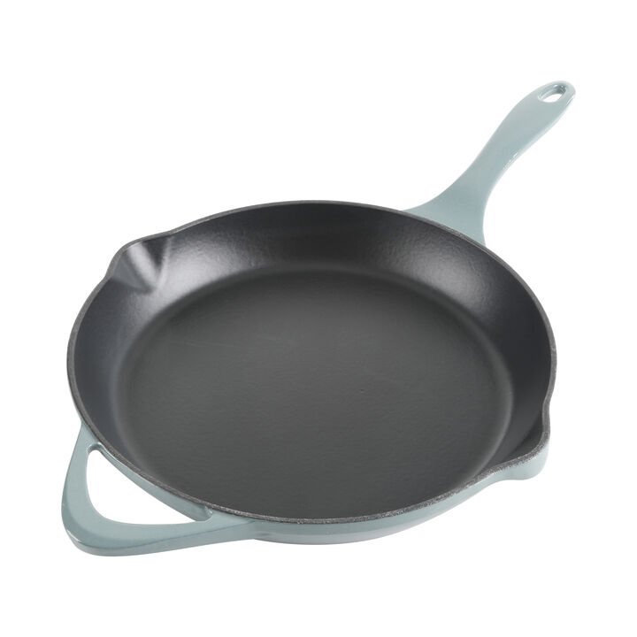Cravings By Chrissy Teigen 11 Inch Round Enameled Cast Iron Skillet in Ombre Green
