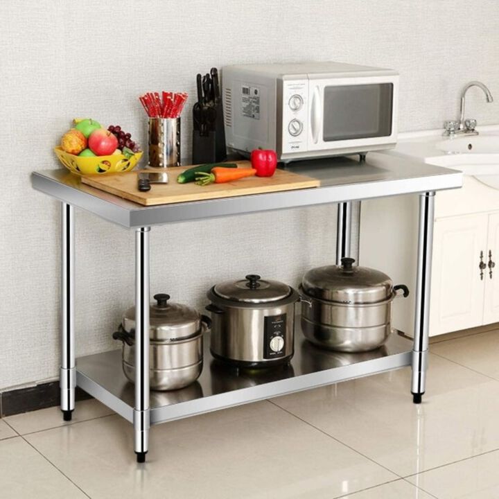 QuikFurn Commercial Kitchen Stainless Steel Work Table