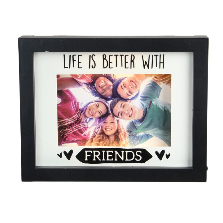 LED Lighted Life Is Better With Friends Matted Picture Frame - 4" x 6"