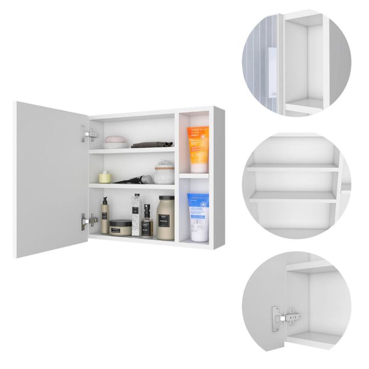 Myrick 2-Shelf Medicine Cabinet with Mirror White