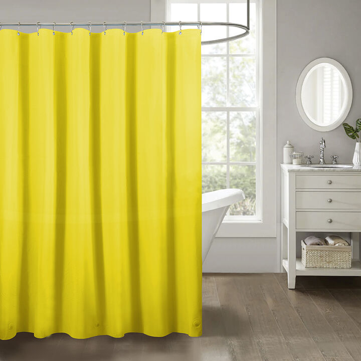 RT Designers Collection Home 3 Gauge Peva Stylish Shower Curtain Liner 70" x 72" Yellow