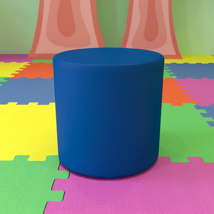 Flash Furniture Nicholas Soft Seating Flexible Circle for Classrooms and Common Spaces - 18" Seat Height (Blue)