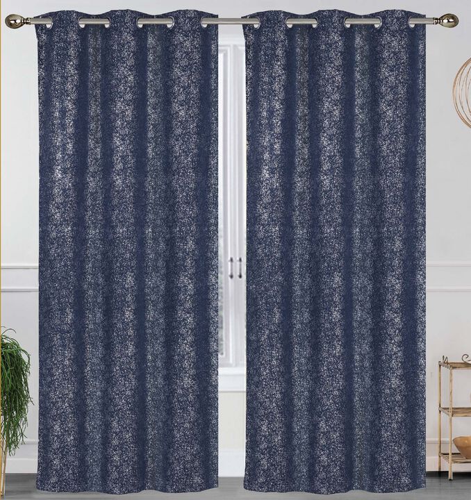 Metallic Blackout Thermal Grommet Curtain Panels (Set of 2)